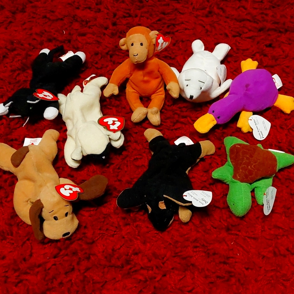 Lot of 8 Teenie Beanie Babies